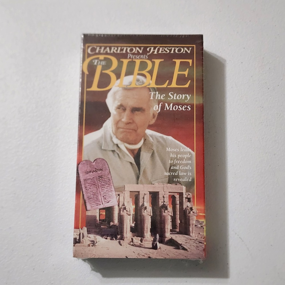 Charlton Heston Presents The Bible The Story of Moses VHS 1993 GoodTimes Tape